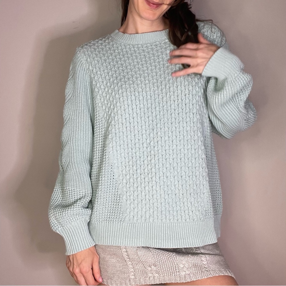 GIFTED Baby Blue Chunky Knit Sweater - Picture 11 of 12